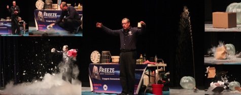 Mr. Freeze performs for GEMS