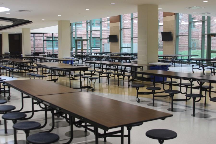 The newly finished cafeteria