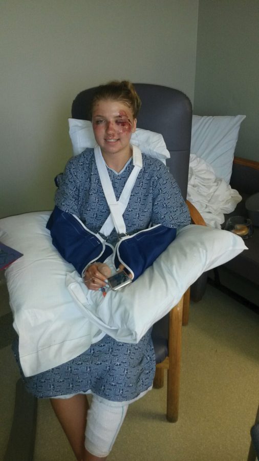 Student recovers from car crash