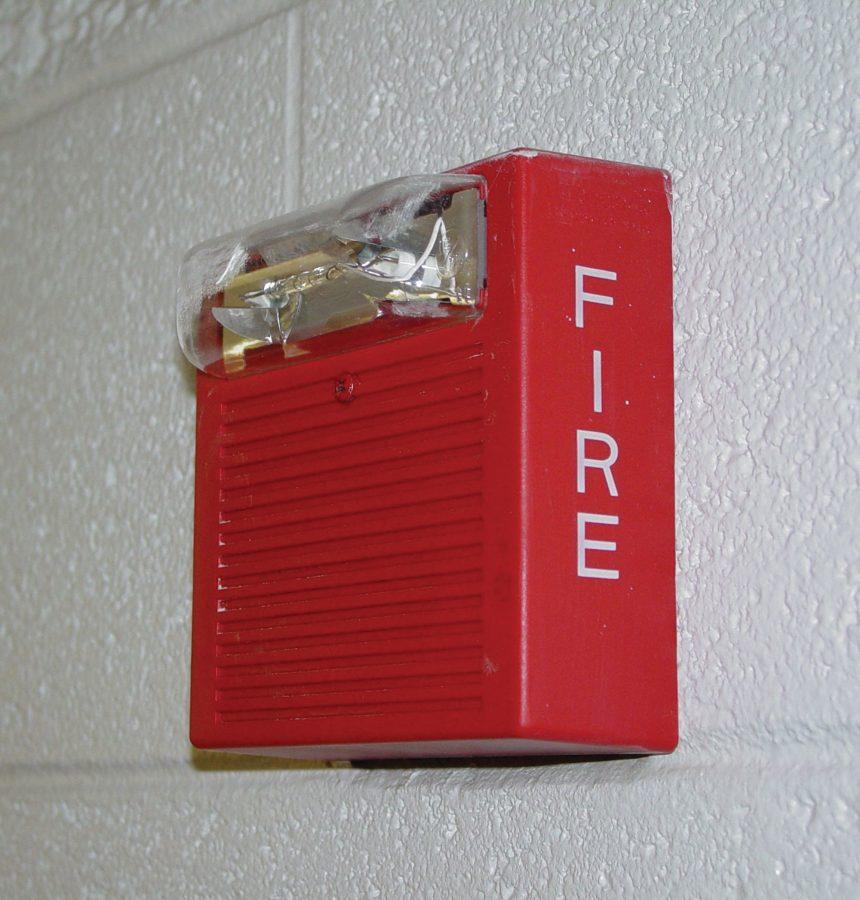 Fake fire alarms students