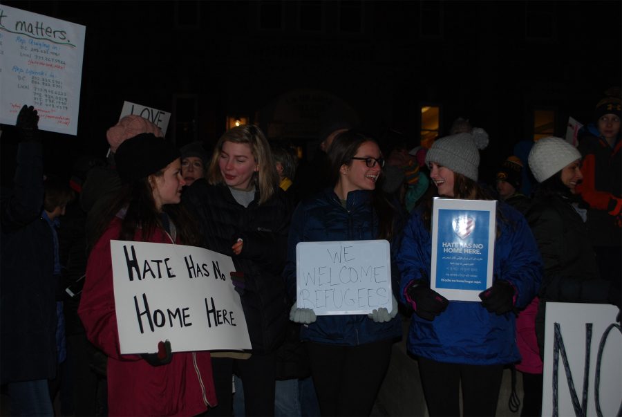 Protest in DTLG over Trumps executive action brings nearly 150, organizers estimate