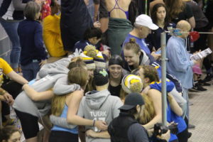 Dunn, relays shine in girls swimming 6th place state finish