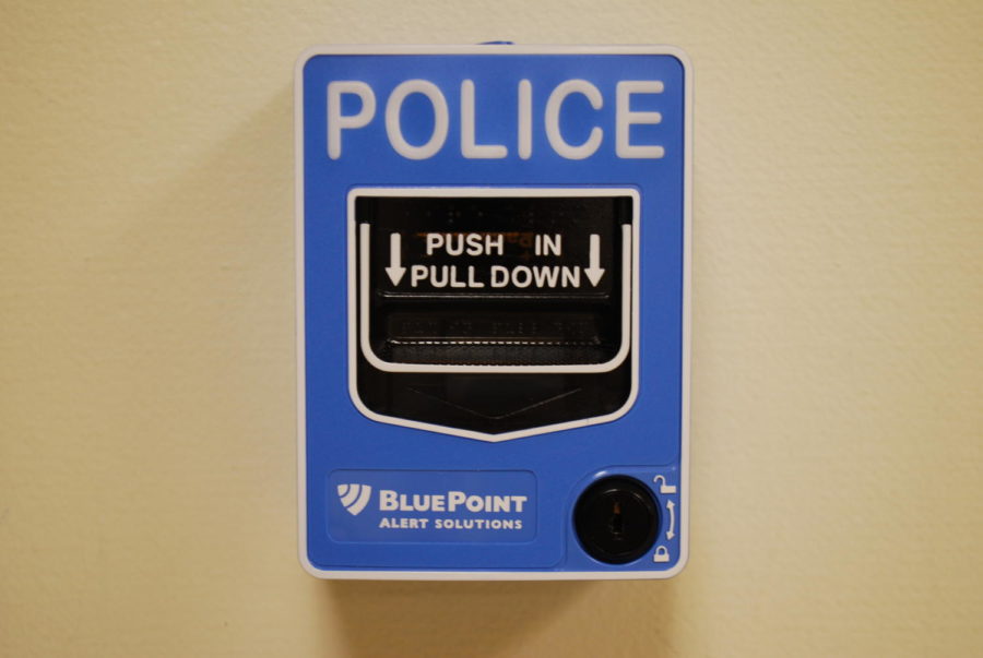 The new BluePoint Notification System has been put in place over the summer. When activated, they put the school on lock down and notify the police.