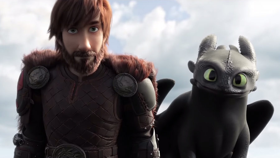 A promotional image for the film, featuring Hiccup and Toothless, the main characters.