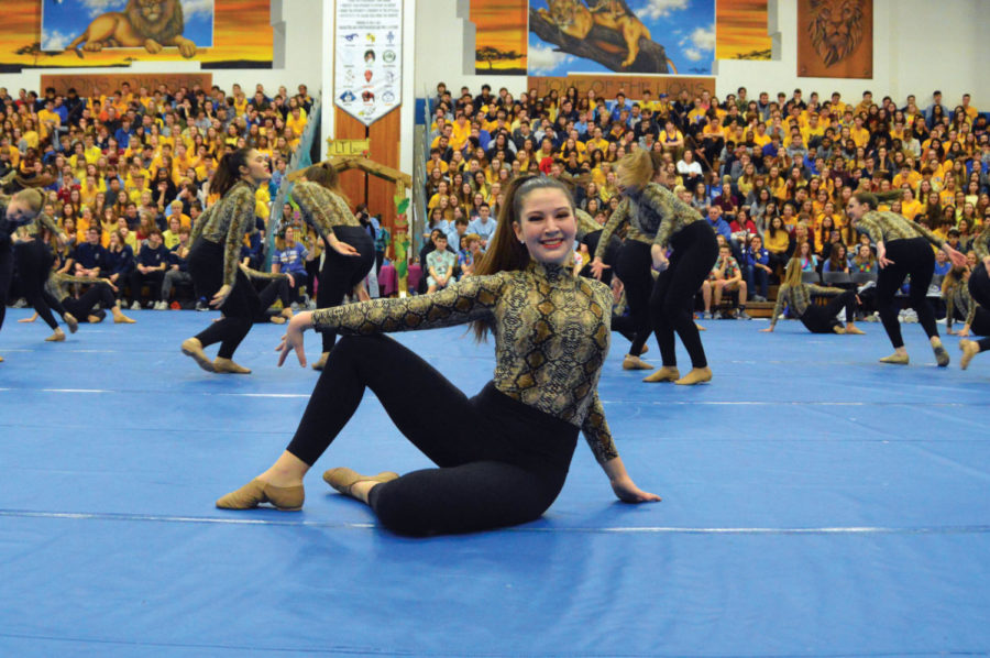 Member of the Eurythmic Dance Company preforms their routine at the 18th All School Assembly.