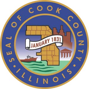 The Seal for Cook County, whose clerks office tallies the votes for LTs school board (County Board Website).