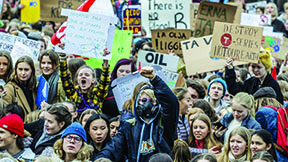 The Center for Applied Nonviolent Action and Strategies posted this photo on its Twitter account featuring adolescents in Norway marching in a climate change movement (aftenpost.com).