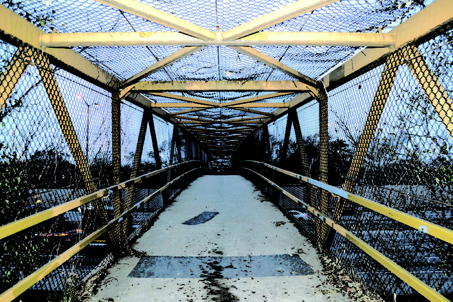 The catwalk is currently located at Western Avenue and Maple Street and spans I-294 (Sullivan/LION).