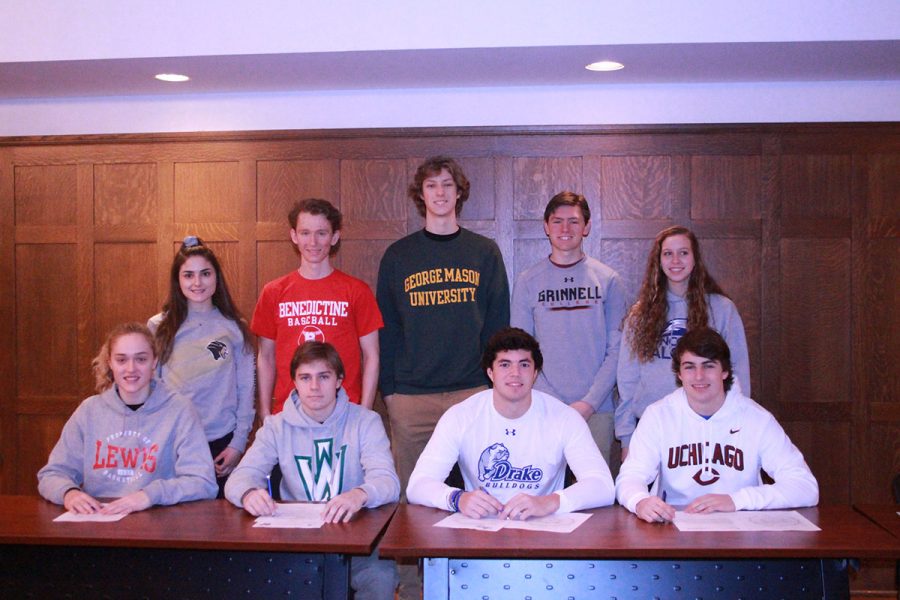 Nine senior athletes sign letters of intent to play at their respective universities