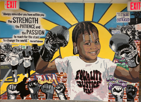 Diversity mural located at Lyons Township north campus. Photo by Janessa Mosqueda ‘22
