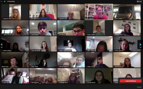 Student Council during its afterschool Zoom meeting. (James King/TABULAE)