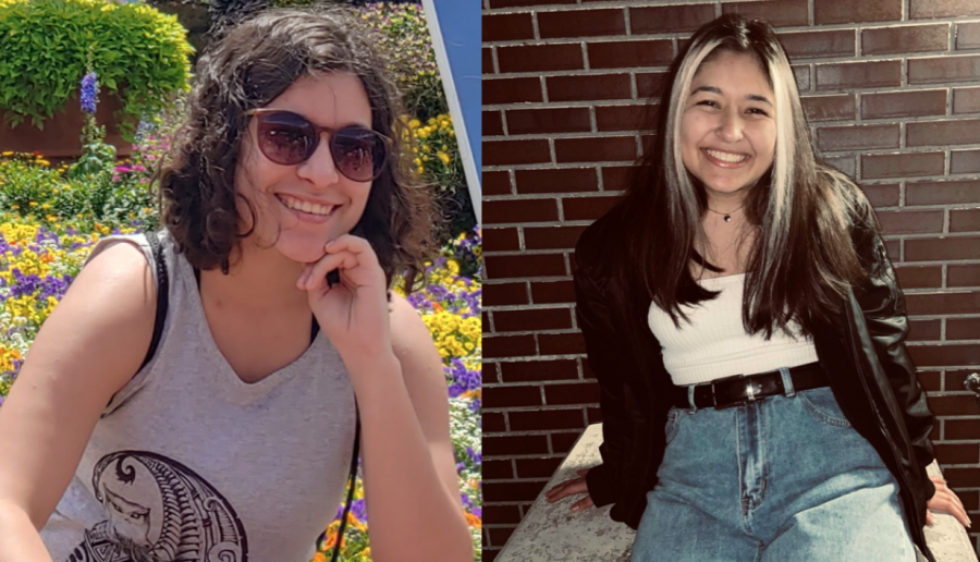 Maya Djurisic '20 on left and Jessica Quintero '21 on right