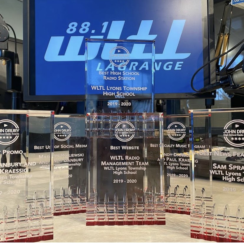 The six awards WLTL took home from the John Drury Awards. (photo curtesy of WLTL)