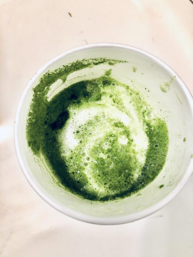 Matcha Latte with Almond Milk from Wonderful Matcha on 2/13/2021 (Fry/LION)