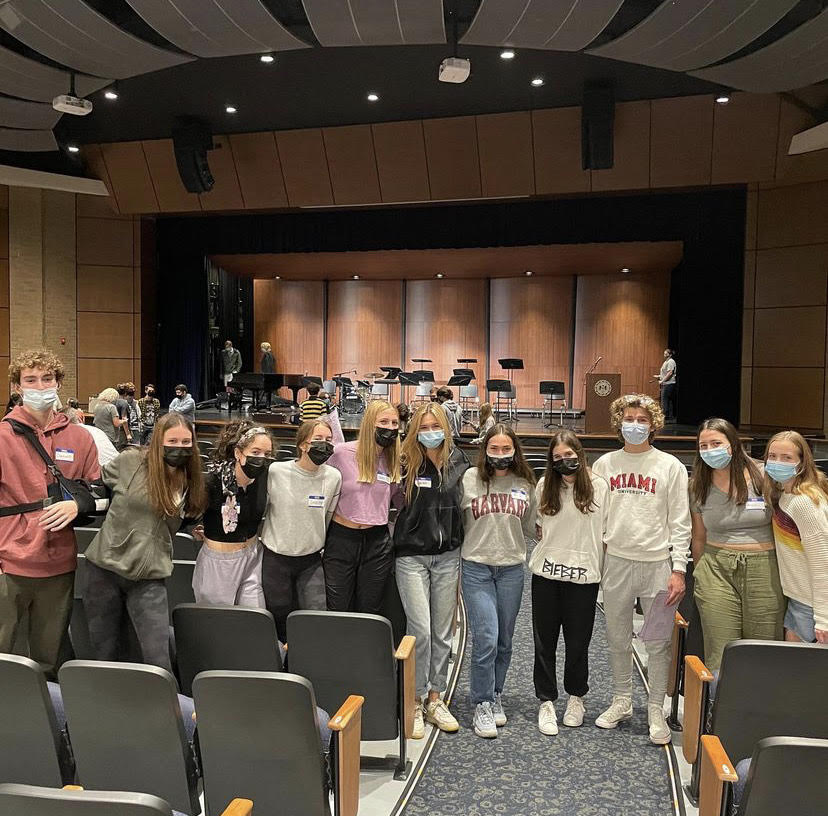 Older Adult Connections club members meet in the NC Reber Center on Oct. 7 to watch the Jazz Ensemble concert with senior citizens (photo courtesy of Jessica Roessler).