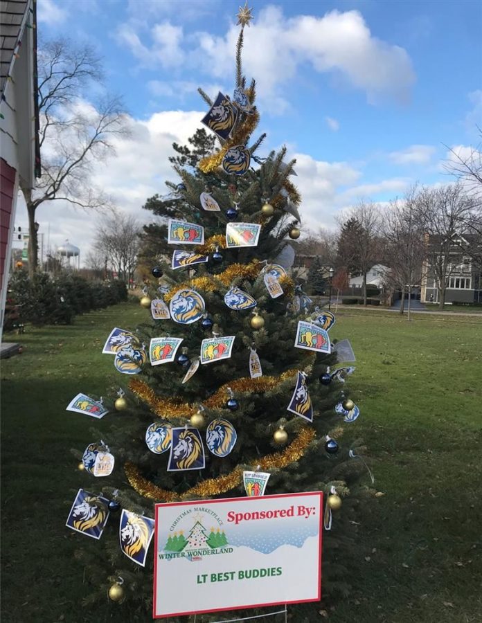 Best Buddies holiday tree (photo courtesy of lths.net).