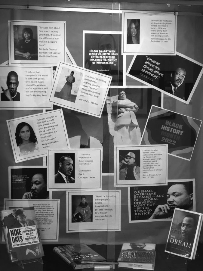 Photo gallery set up by NC librarians in order to honor Black History Month (Morales/LION).