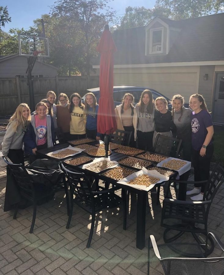 Leo club bakes dog treats for 2021 dog treat sale (Lestina/LION).