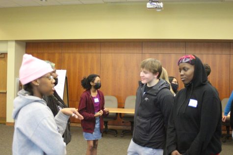 World of Difference student leaders participate in empowering discussion workshop on April 14 in SC Vita Plena room (Fry/LION).