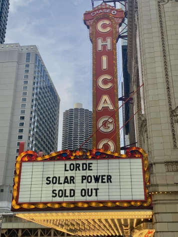 Sign for Lorde concert which took place on April 23 at the Chicago Theater (Rauf/LION).