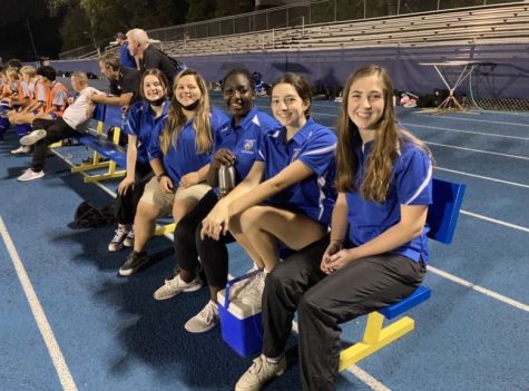 LT student athletic training staff sits ready to help on sideline during boys soccer game in fall (photo courtesy of Amanda Buchanan).