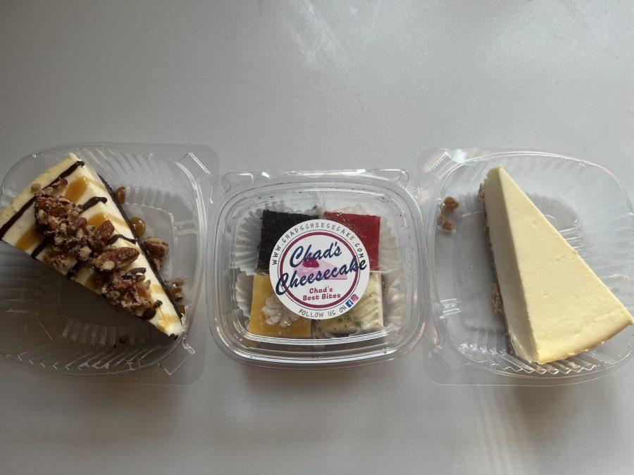 Three signature cheesecakes from Chads Cheesecake (Anderson/LION). 