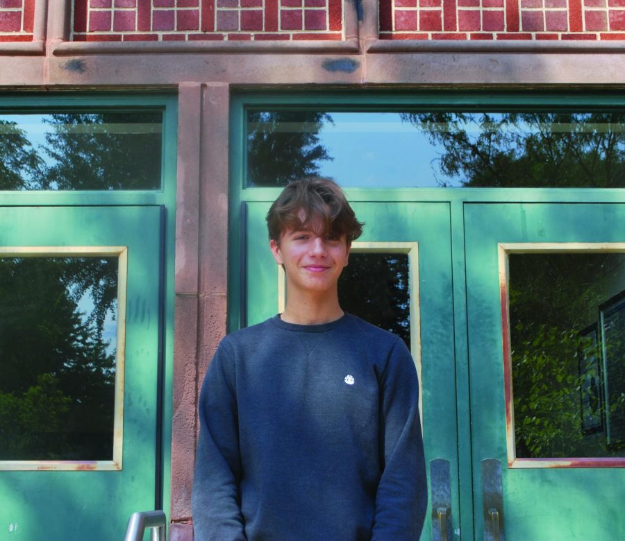 Italian exchange student Pietro Brignoli 24 outside exit 9 after-school on Sept. 15 (Pohl/LION).