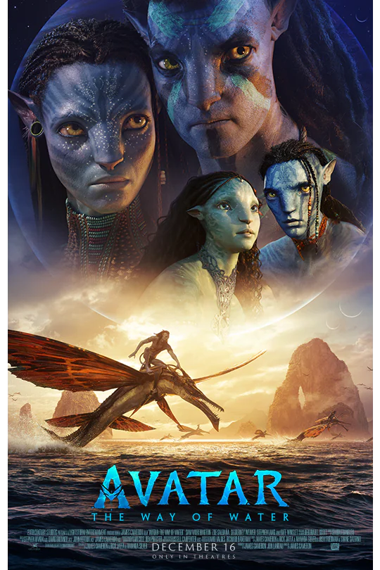 Avatar: The Way of Water (2022) film poster (photo courtesy of Disney Movies)