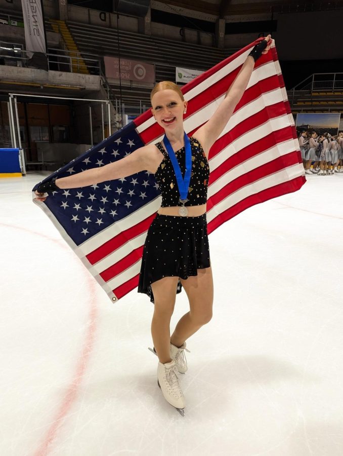 Josie Powell 24 celebrates her teams win in Neuchâtel, Switzerland, on Jan. 14 (photo courtesy of Powell)