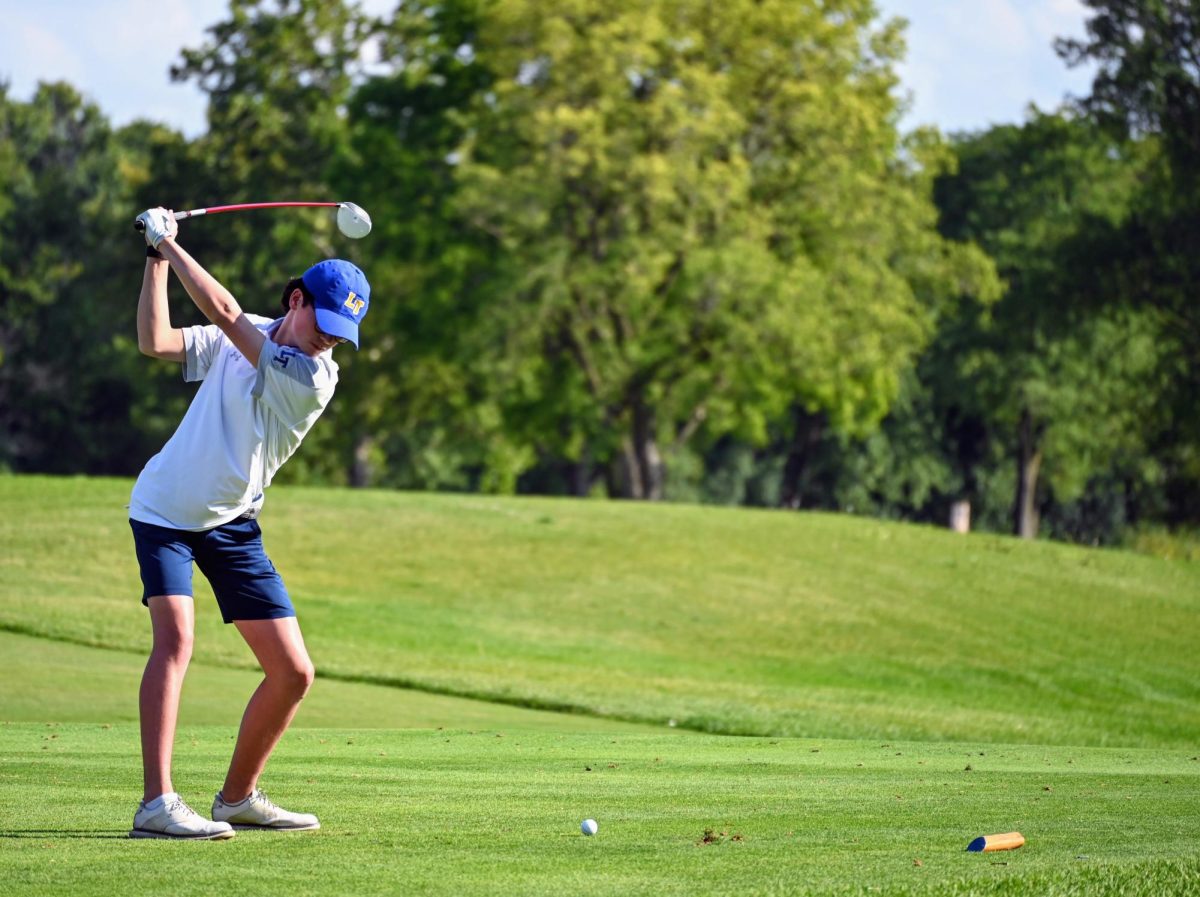 James Frehner 24 putts for par on hole 2 at LaGrange Country Club on Sept. 12 (Klos/LION). 