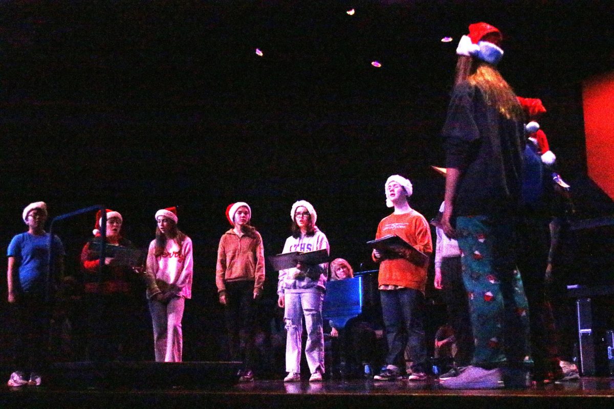 LT’s Choir sings for audience on Dec. 1 in the NC Reber Center (Walsh/LION). 
