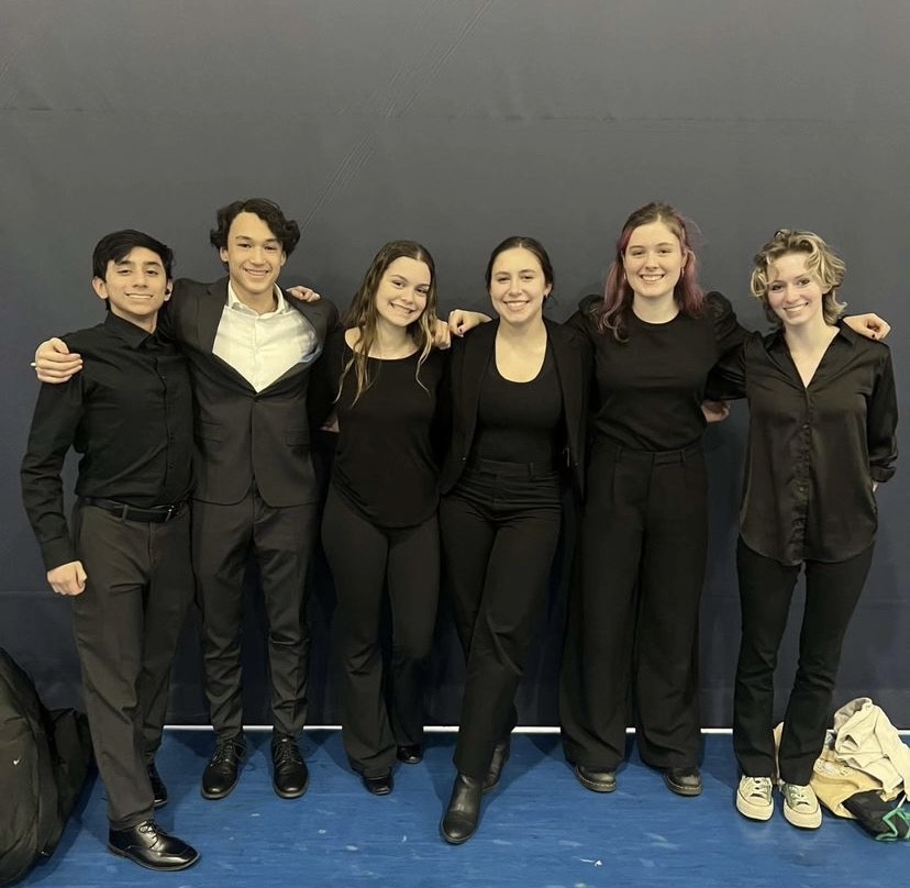  Members of LT orchestra gather for a group photo after performing at the ILMEA festival at Elmhurst University on Nov. 18. (Klos/LION).
