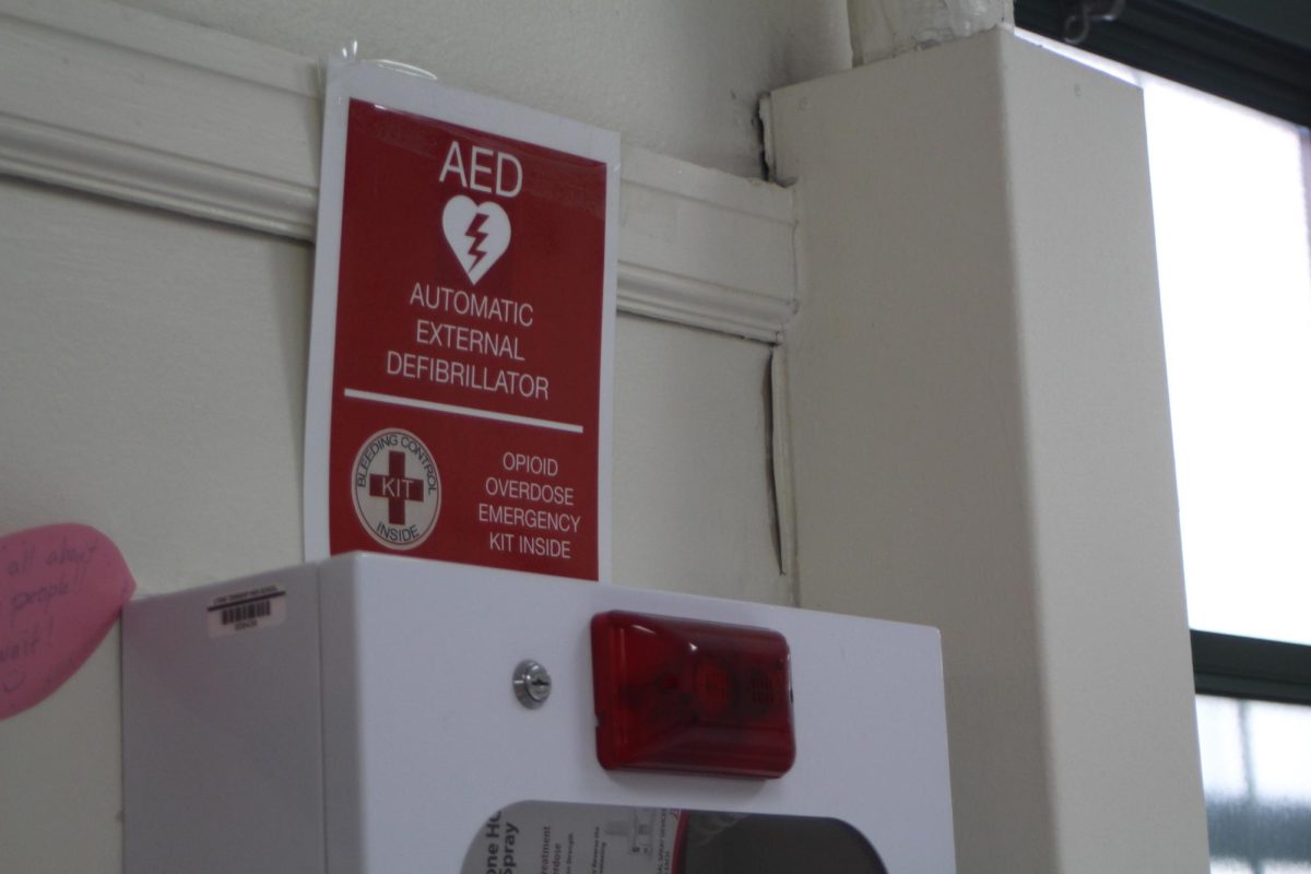 The Narcan near an AED.
