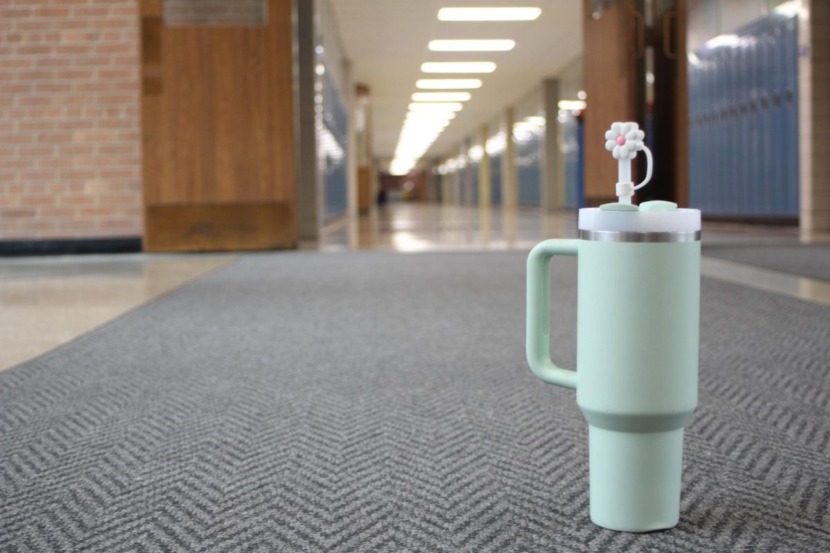 A photo illustration taken of a water bottle near the entrance of B-Wing at SC where a recent altercation occurred