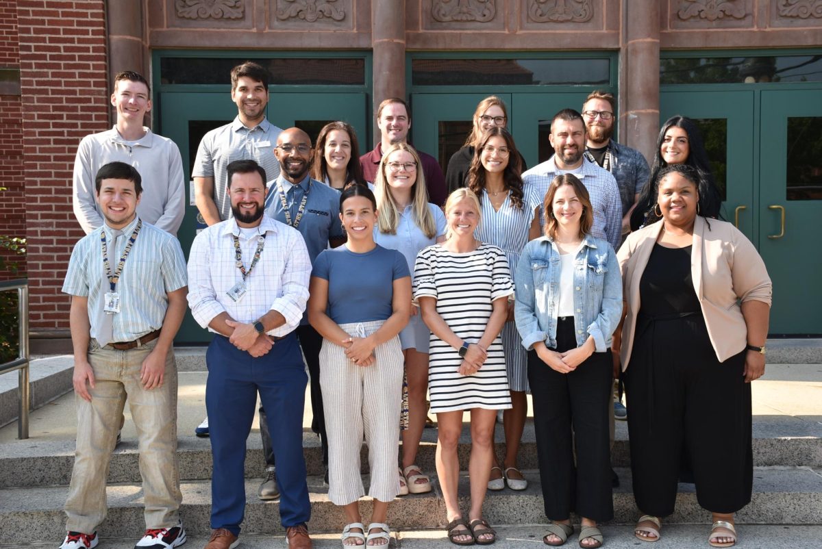 Certified staff gathers in front of NC to take a photo on Aug. 4 (photo courtesy of Jennifer Tyrrell).
