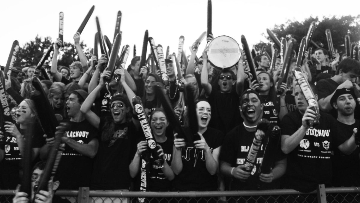 Packed student section at the 2010 Blackout football game on Sept. 18 against Hinsdale Central (LION archive).