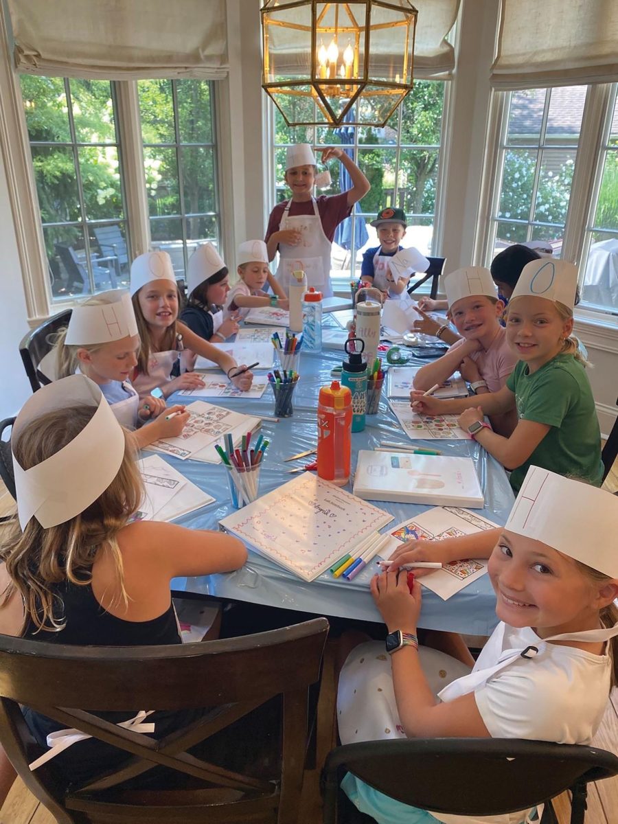 Western Springs kids color for craft over the summer (photo courtesy of Grace Rhoten 26’).